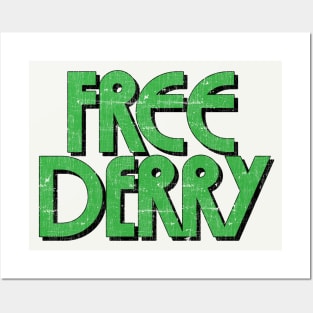 Free Derry  -- Retro Faded Style Design Posters and Art